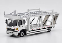 Load image into Gallery viewer, UM 1:64 White 500 HINO Ranger Double Transport truck Model Diecast Metal Car