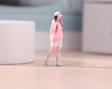 Load image into Gallery viewer, 1:64 Painted Figure Model Miniature Resin Diorama White Lady Girl Pink Top Cute