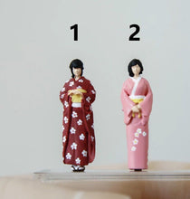 Load image into Gallery viewer, 1:64 Painted Figure Model Miniature Resin Diorama Sand Japanese Girl Lady Kimono