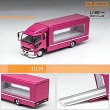 Load image into Gallery viewer, GCD 1:64 Pink Fuso FK Fighter Outriggers Raised Truck Model Diecast Metal Car