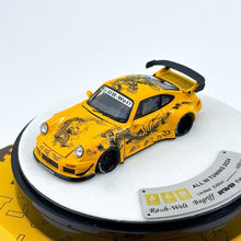 Load image into Gallery viewer, PGM 1:64 Yellow Dragon RWB 930 Classic Sports Model Diecast Metal Car New Collection