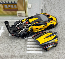 Load image into Gallery viewer, HH 1:64 Yellow Essenza SCV12 Racing Sports Model Diecast Metal Car New Collection