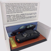Load image into Gallery viewer, WTX 1:64 1994 Matte Black 600Sel W140 Sedan Model Diecast Metal Car New Collection