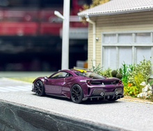 Load image into Gallery viewer, TOC 1:64 Purple 488 Pista Coupe Sports Model Diecast Metal Car New Collection