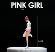 Load image into Gallery viewer, 1:64 Painted Figure Mini Model Miniature Resin Diorama People Sand Pink Girl