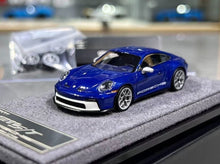 Load image into Gallery viewer, 1:64 DPM Albert Blue 911 992 ST Sports Model Diecast Resin Car New Collection