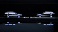 Load image into Gallery viewer, Mortal 1:64 S124 E300 Wagon Roof Bike Classic Model Diecast Metal Car New