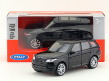 Load image into Gallery viewer, WELLY 1:36 Black Range Rover Sports SUV Model Diecast Toy Metal Car BN