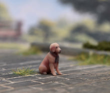 Load image into Gallery viewer, 1:64 Painted Figure Model Miniature Resin Sand Golden Retriever Pet Dog Sitting