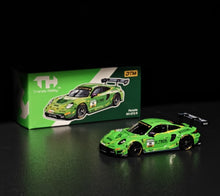 Load image into Gallery viewer, TH 1:64 Green 911 GT3 R 2024 DTM #90 Racing Sports Model Diecast Metal Car New Collection