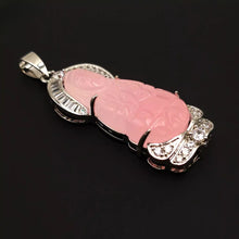 Load image into Gallery viewer, Nature Jade Guanyin Pendant Necklace Gift Jewelry charm Blessing Fortune New jj
