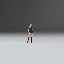 Load image into Gallery viewer, 1:64 Painted Unpainted Figure Model Miniature Resin Diorama Woman Policeman Lady New