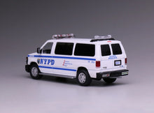 Load image into Gallery viewer, 1:64 596 White Police E350 Super Duty Wagon Van Model Diecast Metal Car New Collection