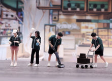 Load image into Gallery viewer, 1:64 Painted Figure Model Miniature Resin Sand Diorama Supermarket Staffs Set