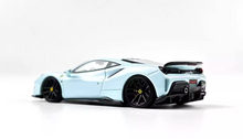 Load image into Gallery viewer, U2 1:64 Baby Blue Novitec 488 Pista Racing Sports Model Diecast Resin Car New