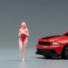 Load image into Gallery viewer, 1:24 Painted Figure Model Miniature Resin Diorama Sand Swimming Suit Girl Lady