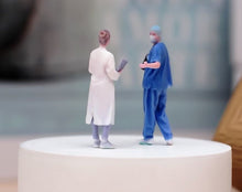 Load image into Gallery viewer, 1:64 Painted Figure Model Miniature Resin Diorama Sand Doctor Surgeon Lady Man