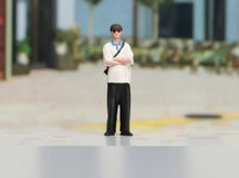 Load image into Gallery viewer, 1:64 Painted Figure Model Miniature Resin Diorama Sand Stand White Shirt Boy Man