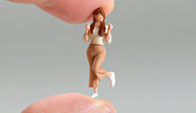 Load image into Gallery viewer, 1:64 Painted Figure Model Miniature Resin Diorama Toy Sand Happy Lady Girl Cute