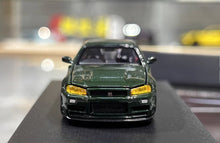 Load image into Gallery viewer, MH 1:64 Green Skyline GTR R34 NISMO CRS VER Sports Model Diecast Metal Car New Collection