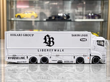 Load image into Gallery viewer, GCD 1:64 White LB Fuso Super Great Transport Truck Model Diecast Metal Car New Collection