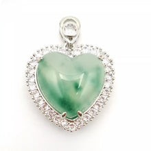 Load image into Gallery viewer, Nature Jade Heart Love Pendant Necklace Gift Jewelry charm Blessing Lucky New