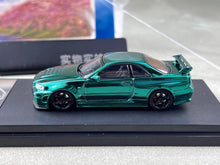 Load image into Gallery viewer, Fuji 1:64 Green Carbon Skyline GTR R34 Nismo Z-Tune Model Diecast Metal Car