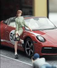 Load image into Gallery viewer, 1:64 Painted Figure Mini Model Miniature Resin Diorama Sand Green Dress Girl Toy New