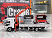 Load image into Gallery viewer, GCD 1:64 White Fuso Fighter Crane Truck Head Model Diecast Metal Car New Collection