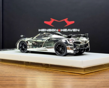 Load image into Gallery viewer, HH 1:64 Plating Silver Huayra Tricolore Convertible Model Diecast Metal Car