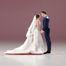 Load image into Gallery viewer, 1:64 Painted Figure Model Miniature Resin Diorama Toy Sand Wedding Couple Bride