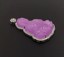 Load image into Gallery viewer, Nature Jade Guanyin Pendant Necklace Gift Jewelry charm Blessing Luck Jewelry d