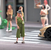 Load image into Gallery viewer, 1:64 Painted Figure Mini Model Miniature Resin Diorama Sand Blond Hair Girl Toy New