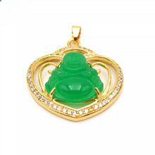 Load image into Gallery viewer, Nature Jade Laughing Budha Pendant Necklace Gift Jewelry charm Blessing Lucky g
