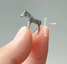 Load image into Gallery viewer, 1:64 Painted Figure Mini Model Miniature Farm Scenes Sand Resin Toy Donkey