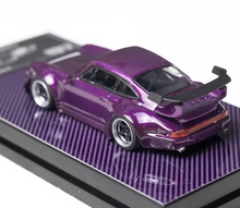 Load image into Gallery viewer, Flame 1:64 Purple Carbon RWB 964 Sports Model Diecast Metal Car New Collection