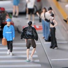 Load image into Gallery viewer, 1:64 Painted Figure Mini Model Miniature Resin Diorama Sand Trendy Man With Coat