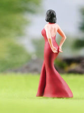 Load image into Gallery viewer, 1:64 Painted Figure Model Miniature Resin Diorama Sand Dinner Dress Lady Beauty