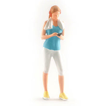 Load image into Gallery viewer, 1:64 Painted Figure Mini Model Miniature Resin Diorama Sand Gym Sport Rest Girl
