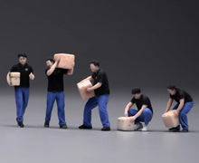 Load image into Gallery viewer, 1:64 Painted Figure Model Miniature Resin Diorama Toy Sand Carrier Workers Set