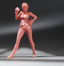 Load image into Gallery viewer, 1:64 Painted Unpainted Figure Model Miniature Resin Diorama Sand Boxer Girl Lady