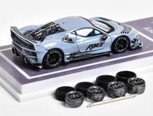 Load image into Gallery viewer, MJ 1:64 Gray Mansory F9XX Racing Sports Model Diecast Metal Car New Collection