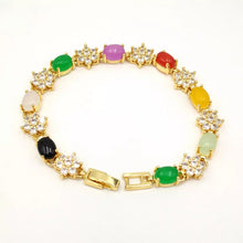 Load image into Gallery viewer, Nature Jade Beaded Bracelet Jewelry Blessing Lucky Fortune Gift For Her Colorful
