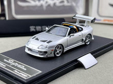 Load image into Gallery viewer, FS 1:64 Silver Supra A80 Targa Convertible Sports Model Diecast Metal Car New Collection