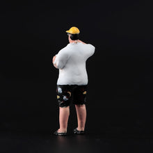 Load image into Gallery viewer, 1:64 Painted Figure Model Miniature Resin Diorama Toy Sand Fat Man Standing Cap New