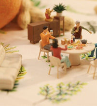 Load image into Gallery viewer, 1:64 Painted Figure Model Miniature Resin Diorama Sand Reunion Dinner Gathering