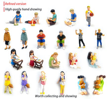 Load image into Gallery viewer, 1:64 Painted Figure Mini Model Miniature Resin Diorama Sand Kid Child Boy Girl