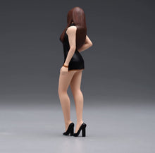 Load image into Gallery viewer, 1:24 Painted Figure Model Miniature Resin Diorama Black Qipao Dress Girl Lady