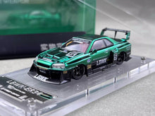 Load image into Gallery viewer, SW 1:64 Green LBWK ER34 #5 GTR Skyline Sports Model Diecast Metal Car New Collection