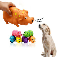Load image into Gallery viewer, Dog Squeaky Toys Chew Puppy Rubber Pig Pet Breeds Play Fetch Reduce Anxiety Cute